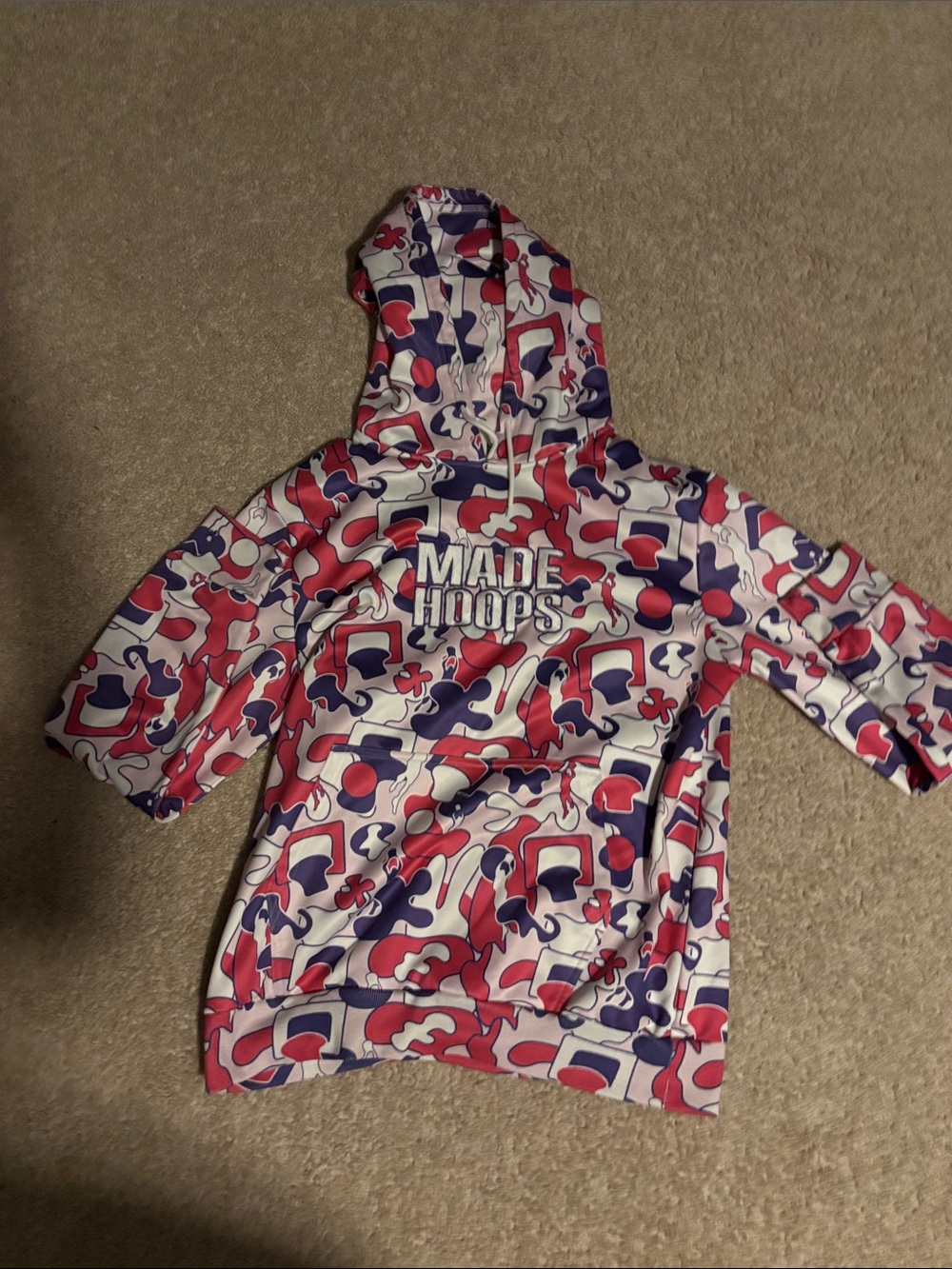 Men’s made hoops' Pink & Purple Graphic Hoodie